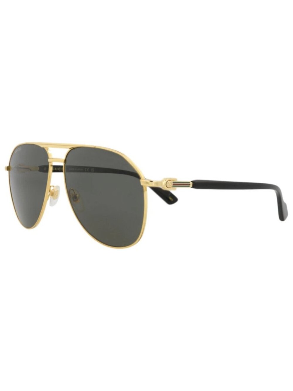 New Gucci Women's Sunglasses Aviator Metal Frame Mens Gold Gold Grey